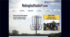Desktop Screenshot of metroplexdiscgolf.com